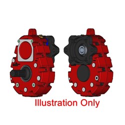 T33i PTO Drive 1:3.31 Ratio 6T 1 3/8" Straight Male Input SAE A Mount 11T 3/4" 16/32