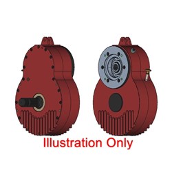 T55i PTO Drive 2.03:1 Ratio 6T 1 3/8" Straight Male Input SAE D Mount 13T 1 3/4" 8/16