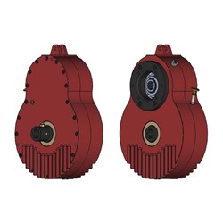 T55 PTO Drive 2.03:1 Ratio 6T 1 3/8" Straight Female Inpu SAE B Mount 14T 1 1/4" 12/24