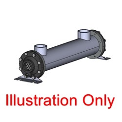 SHELL and TUBE 35EK4/2 Series Extended Surface 2 Pass +Surge Shell 225 l/min Tube 43 l/min