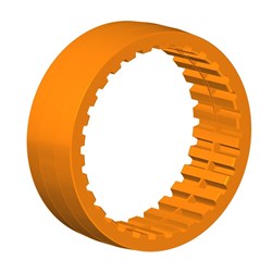 Polymer Element 101 Series Shaft to Shaft Orange with 30 Teeth