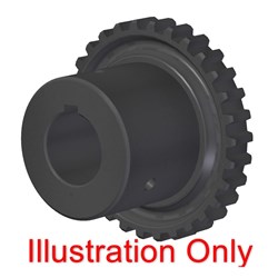 Flexible Coupling 127 Series 1 1/2" bore 3/8" Key Round Bore Hub