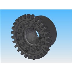 Flexible Coupling 127 Series 24T 50mm 2 Mod DIN 5480 Axial CLAMPLOCK