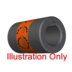 ROUND BORE MUFF COUPLING 19mm Bore 6mm Key