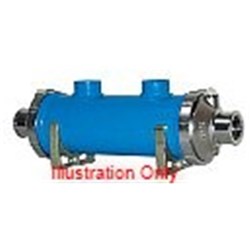 SHELL and TUBE WM250 Series Marine 1 Pass Shell 130 l/min Tube 170 l/min 90 Deg Cap