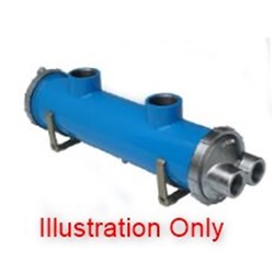 SHELL and TUBE WM400 Series Marine 1 Pass Shell 200 l/min Tube 170 l/min Straight Cap