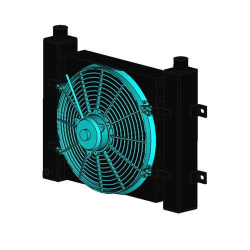 AIR COOLED Heat Exchanger DFM DFM12 24V DC Fan 1 1/4