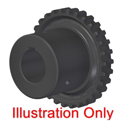 Flexible Coupling 127 Series 38mm bore 10mm Key Round Bore Hub