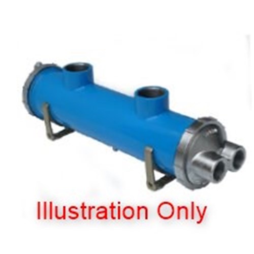 SHELL and TUBE WM400 Series Marine 1 Pass Shell 200 l/min Tube 170 l/min Straight Cap